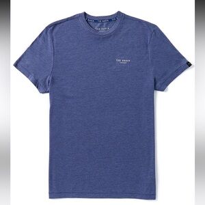 Pair of Short Sleeve Essentials Crew Chest Graphic T-Shirt in Blue & Gray